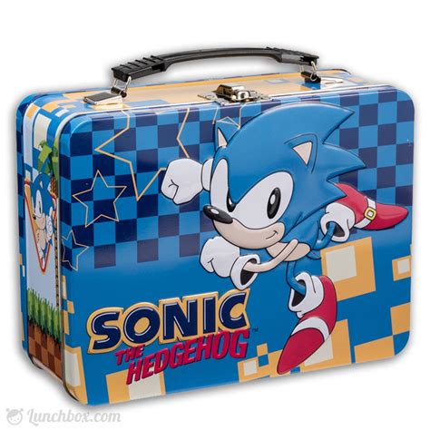 sonic metal lunch box|sonic hedgehog lunch box.